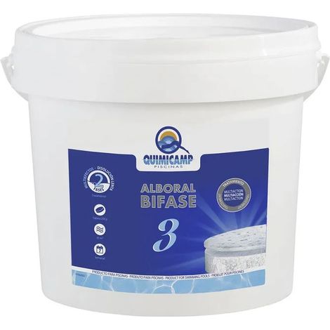 Alboral Biphase 3 Sb - Galets De 250 G De Chlore 3 Fonctions 5 Kg Alboral Biphase 3 Sb - Galets De 250 G De Chlore 3 Fonctions 5