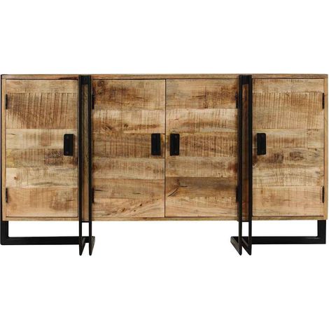 Maison Exclusive - Credenza in Legno Massello di Mango 150x40x80 cm (1/5)