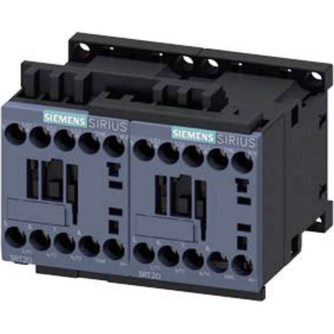 Contacteur inverseur Siemens série 3RA, 3 pôles , 3NO, 7 A, 24 V c.c., 3 kW ( Prix pour 1 ) (1/5)