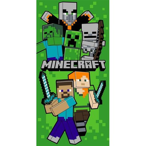 Serviette de Plage 70x140cm MINECRAFT (1/3)