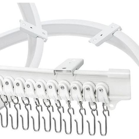 NALOOKAMIC Tringle Rideau Flexible Extensible de 5 Mètres - Barre Rideau, Rail pour Rideaux Séparateurs de Pièces (1/2)