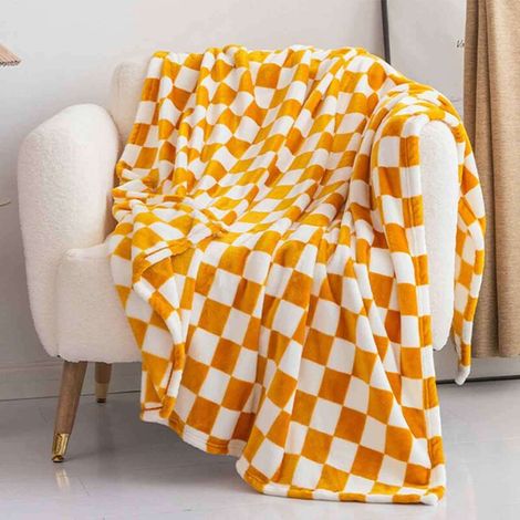 Coperta a quadri in poliestere impermeabile e calda, ideale per la camera da letto e il letto in inverno. Calda coperta in flanella per dormire, adatta all'uso quotidiano. (1/4)