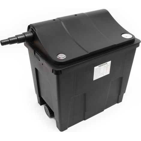 Filtre biologique de bassin 6000 l/h – Système de filtration mécanique et biologique – Pour bassins jusqu'à 8000 litres – Éponge filtrante spéciale