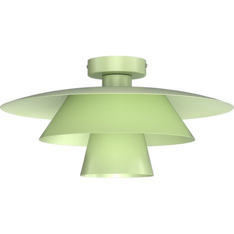 Plafonnier décoratif vert mat Plato Luminex 1xE27 15W en métal (1/2)