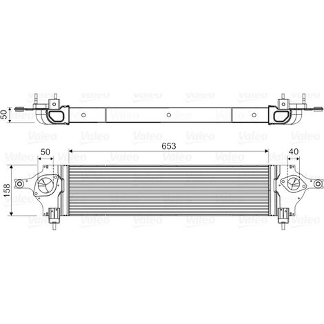 Intercooler, échangeur Valeo 818589 NISSAN 14461BB30A 14461JD50A 14461JD50B
