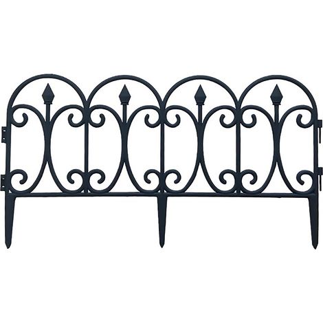 Gartenzaun aus PP-Kunststoff – Moderne Beetumrandung im Vintage-Design mit Clip-Befestigungssystem – 1 Stück (1/5)