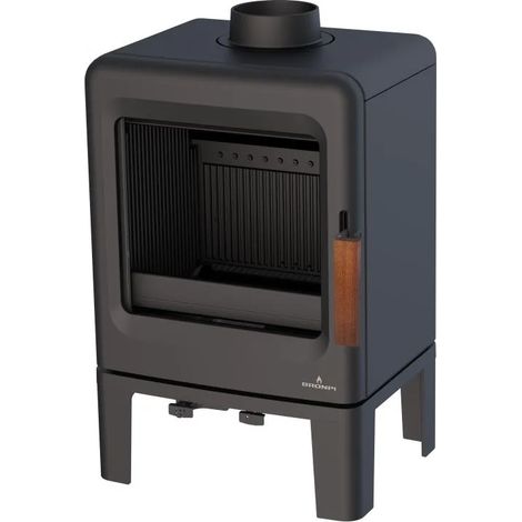 POÊLE À BOIS LIRA ÉTANCHE EN FONTE 5KW -