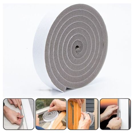 [Bande d'étanchéité] 10 mm x 30 mm x 200 cm en mousse éponge auto-adhésive, coupe-vent anti-poussière insonorisante pour porte et fenêtre (1/4)