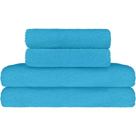 Set Asciugamani Bagno 100% Cotone Super Assorbenti Telo Doccia Spugna Professionali Salvietta Lavetta Viso Asciugamano Salviette Teli Asciugamano Ospite Qualità Hotel Lavette 2 teli doccia+4 asciugama