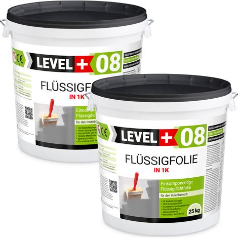 LEVEL+ Flüssigfolie Badabdichtung 1K Dichtfolie L+08 - 50KG