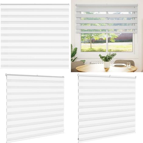 vidaXL Store zèbre blanc 160x100 cm largeur du tissu 155,9cm polyester (1/5)