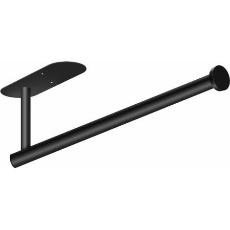 royaluxe - Distributeur Papier Toilette Noir 33,6X7,6CM économiser de l'espace (1/4)