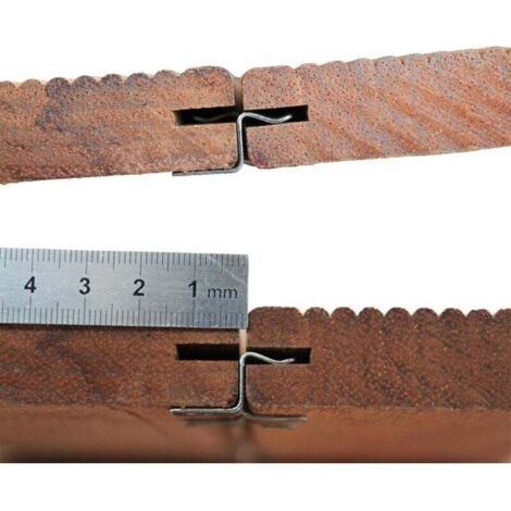 NALOOKAMIC Lot de 100 clips de fixation pour terrasse en composite avec vis en acier inoxydable（hauteur 1 cm）