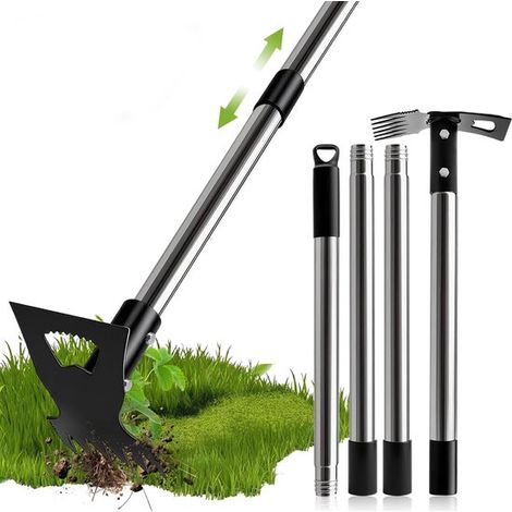 148 cm langer, manueller Unkrautschneider & 2-in-1-Hacke für Garten- und Rasenpflege (1/5)