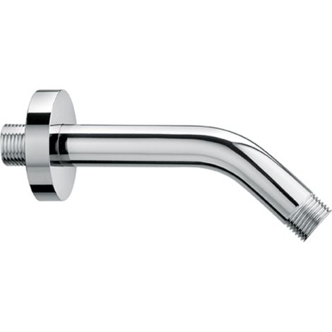 Schläfer 137200 Braccio Soffione 1/2" Inclinato 45° in ottone cromato, con rosone per montaggio a parete, tubo doccia diam 20.7 mm, L. 135 mm, Attacchi Universali 1/2"G, Braccio Doccia inclinato. (1/5)