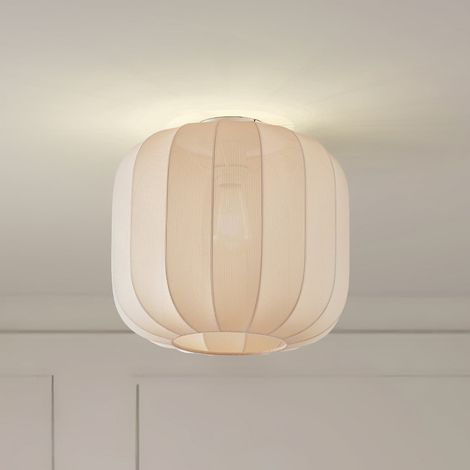 [GEBRAUCHT] B-Ware Lindby Deckenleuchte Helin beige Stoff Ø 35 cm dimmbar E27 15 W (1/2)