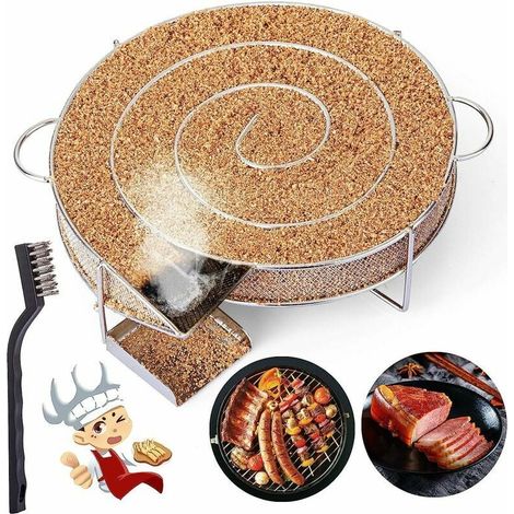 Generatore di fumo freddo per affumicare carne e pesce con spazzola per la pulizia della griglia del barbecue (1/4)