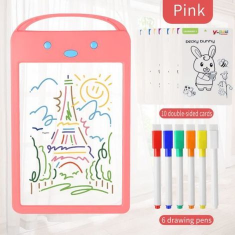 Tableau magique, tableau d'écriture LED couleur, tableau magique pour enfants pour l'écriture et la peinture des enfants(Rose) (1/3)