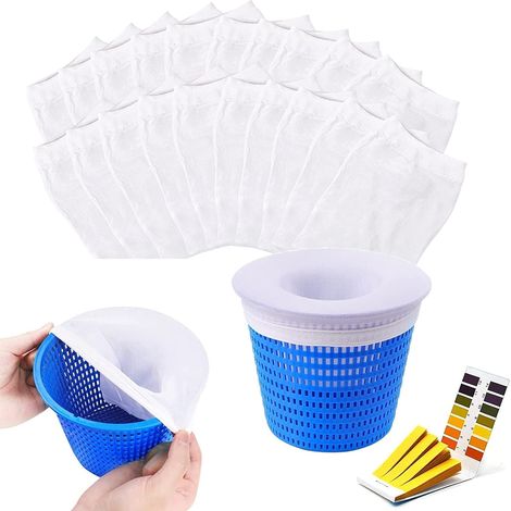 20 Chaussettes d'écumeur, Maille Nylon Ultra Fine, Filtre Débris, Pour Piscine Et Spa (1/5)