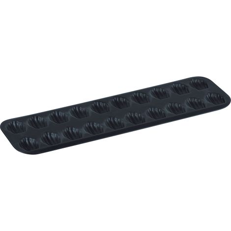 Plaque pour 20 mini madeleines en acier avec revètement Obsidian antiadhérent