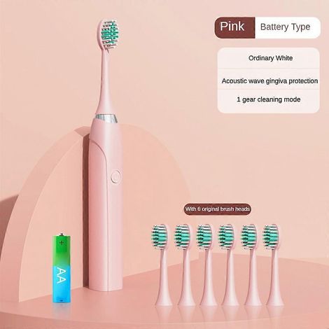 Brosse à dents électrique vibrante à poils souples, rechargeable, automatique et ultrasonique pour adultes (1/4)