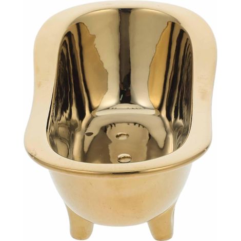Ceramic Bathtub Shaped Soap Dish Soap Tray with Drain Sponge