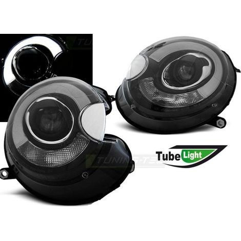 Paire de feux phares Mini Cooper 06-14 Daylight LED LTI noir-27361567 (1/4)