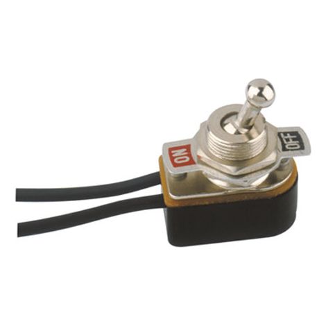 Interrupteur unipolaire ON-OFF – Levier métallique – Connexion câble 115 mm – Tension 250V AC/DC – Courant 3A – Résistance contact 20 mΩ – 8430552094639 – Electro Dh
