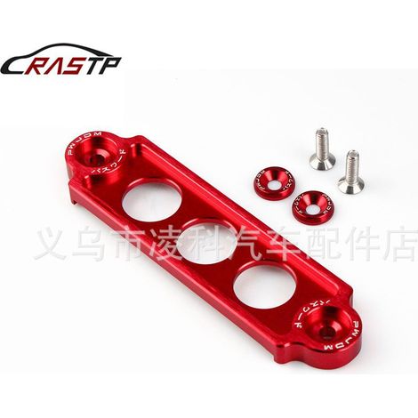 JDM Universal Car Battery Mount 3-Hole Battery Bracket - Red (1/4)