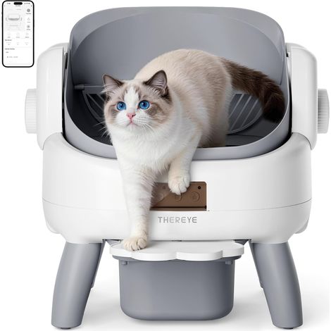 Litière Auto-Nettoyante 10L WiFi, Anti-Pincement (1/5)