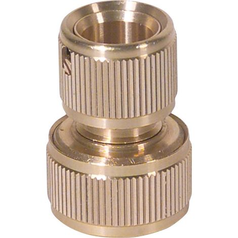 CONNETTORE RAPIDO AQUASTOP OTTONE - 3/4'' (1/2)
