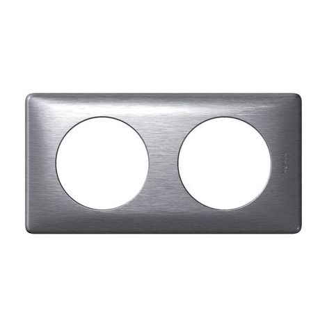 Legrand – Plaque anodisée 2P alu – Fixation par clips – Finition brillante – Pour installation en intérieur – Compatible avec Celiane (1/6)