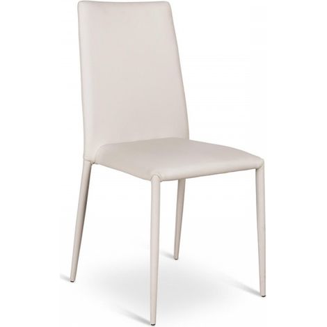 4x Sedia in similpelle e metallo grigio chiaro Cleo STS (1/3)