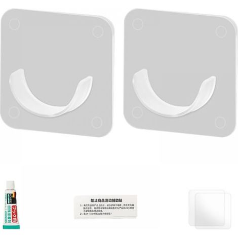 Support Pour Rideau De Douche - Sans Perçage - Compatible Avec Tiges Télescopiques Jusqu'à 1 Pouces - ABS - 2 Pièces (1/5)
