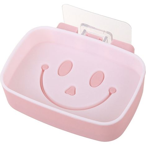 Porte-Savon Mural Double Couche - Distributeur De Savon En Plastique Beige - Solution De Rangement Pour Salle De Bain - 1 Pièce (1/2)