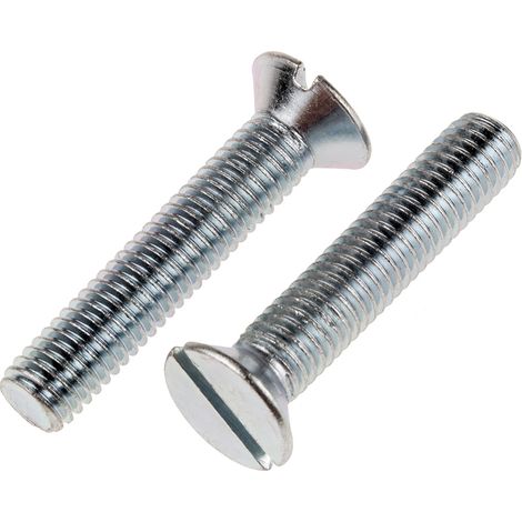 Vis à métaux RS PRO M8 à tête Fraisée fendue en Acier, 40mm ( Prix pour Sachet de 100 )