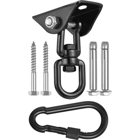 Kit De Suspension Pour Hamac Crochets Pivotants 360° Charge 500 Kg Système Robuste Pour Yoga Chaise Ou Arbre (1/4)