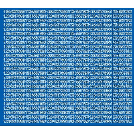 Adesivi numerici autoadesivi da 5 mm, blu opaco (1/2)