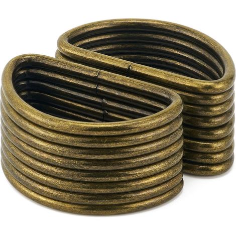 Qiutimy Lot de 50 boucles métalliques en forme de D pour portefeuilles, quincaillerie, accessoires de couture, artisanat fait main
