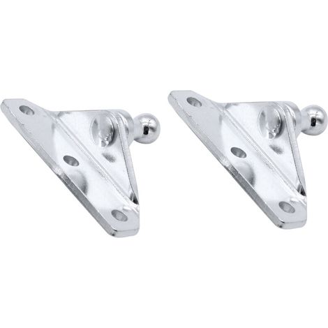 1 Paar Gasdruckfeder-Kugelbolzenhalterungen für 10 mm Stahl, Modell: Silber