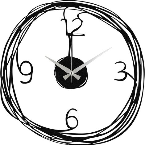 Orologio da parete in metallo, orologio decorativo, stile industriale Clock Nero (1/5)