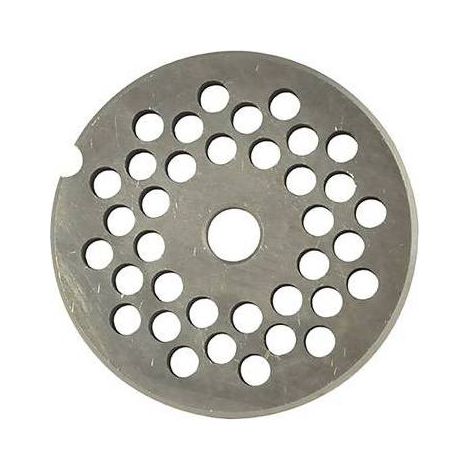 PLAQUE DE TIRAGE EN ACIER POUR HACHOIR À VIANDE N.22 AVEC TROUS DE 20 MM