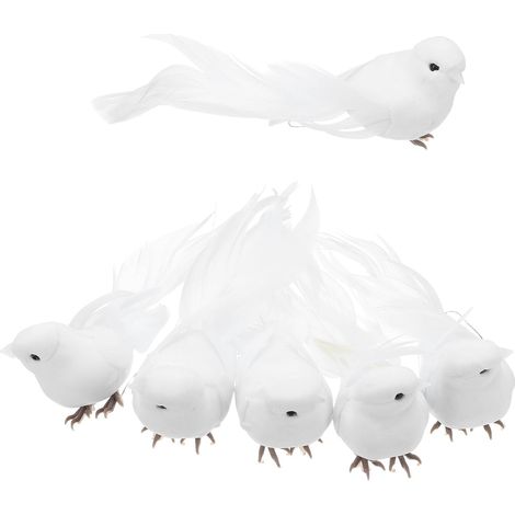 6 Stück künstliche Vogelornamente leicht und (1/5)