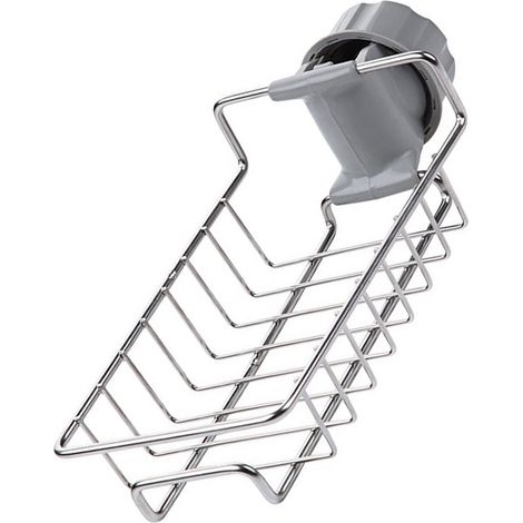Organisateur de robinet de cuisine en acier inoxydable, égouttoir suspendu rotatif pour éponge de salle de bain et savon (1/5)