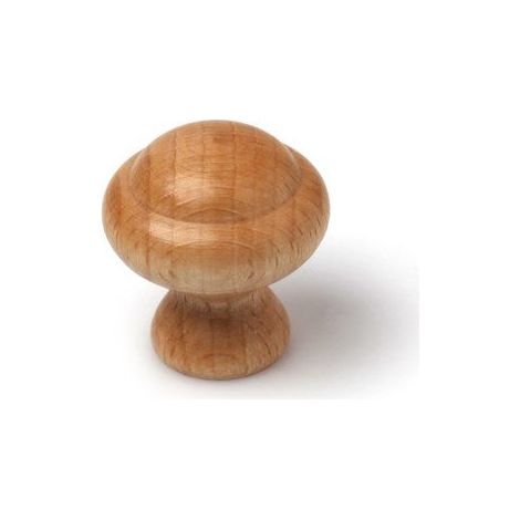 REI Lot de 6 boutons de meuble Rond bois verni H.32 x l.30 x P.30 mm