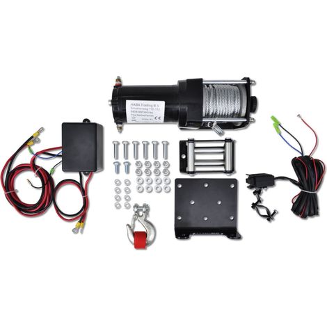 Treuil électrique 12V 1236kg outils atelier garage (1/5)