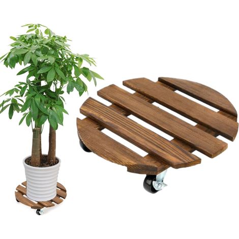 Porte Plante a roulettes,1stuck Support Plante Roulette 35x35cm, Supports de Pots de Fleurs à roulettes, Plateau a Roulette Capacité de 100KG, Plateau Roulant pour Extérieur à Intérieur (1/5)
