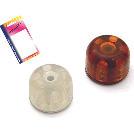 FERMAPORTA ADESIVO BIRILLO Ø MM.30X25 CON FORO VITE IN BLISTER- - marrone, in bl.2 pz. - 12 blister