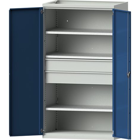 ANKE, Armoire pour charges lourdes avec 3 tablettes, 2 tiroirs (1/5)