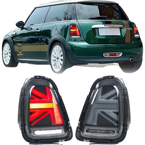 Conjunto de luz trasera, intermitente secuencial, voltaje de 12 V, potencia de 35 W, 3400 lúmenes, compatible con Mini Cooper R56 R57 R58 R59 2007-2013 S (1/5)